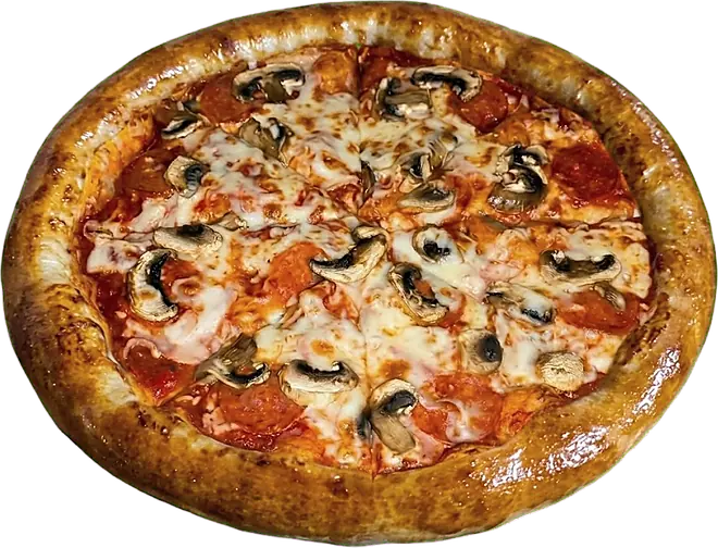 Pizza Invasión con pepperoni y champiñones